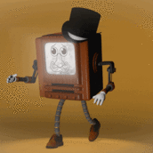 Old walking TV. Motion Graphics, 3D, Animation, and Character Design project by Alex Plaza - 05.20.2016