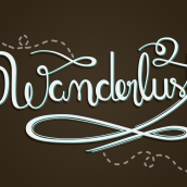 Los secretos dorados del lettering - Wanderlust. Projekt z dziedziny Design, Projektowanie graficzne, T, pografia i  Kaligrafia użytkownika Lorena Penknives - 12.06.2016