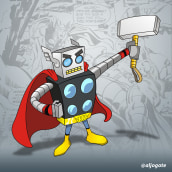 Robothor. Ilustração tradicional, Animação, e Comic projeto de Alberto Gonzalez - 14.06.2016