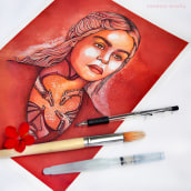 Daenerys Targaryen. Traditional illustration, and Fine Arts project by Vanessa Arraña Diaz - 06.26.2016