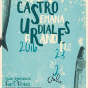 Cartel Fiestas Castro. Un proyecto de Diseño gráfico de Eva Díez - 12.07.2016