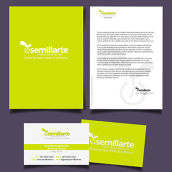 Logotipo y papelería corporativa de Semillarte . Un proyecto de Diseño de Raquel - 19.07.2016