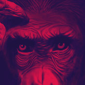 Planet of the Apes - Ilustración. Ilustração tradicional, Design de personagens, e Design gráfico projeto de Leandro Bos - 11.08.2016