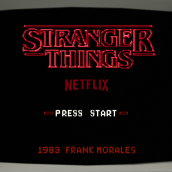 Stranger things 8 bit Nes videogame. Motion Graphics, Cinema, Vídeo e TV, Animação, Pós-produção fotográfica, Cinema, e VFX projeto de Frank Morales - 18.08.2016