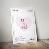 Diseño gráfico - Cartel publicitario "San Valentín". Graphic Design project by Oliver Martín - 08.30.2016