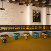 Bar, Restaurante Lácuna. Interior Architecture project by zora neves tembo - 09.05.2016