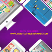 Twisted Fingers Games. Traditional illustration, Motion Graphics, Animation, and Game Design project by Jaime Falomir - 09.06.2016