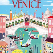First Sticker Book Venice (Usborne). Traditional illustration project by Fermín Solís - 05.12.2016