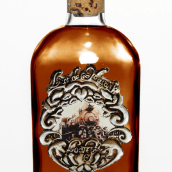 Etiqueta con la técnica de repujado, para licor de Coatepec. Design, e Artesanato projeto de Eliza Escalante - 02.05.2013