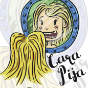 Cara Pija. Design, Traditional illustration, and Graphic Design project by Pablo Fernandez Diez - 11.22.2016