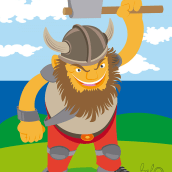 Ilustración "Vikingo". Traditional illustration project by RULO Raul Perez Sanchez - 11.30.2016