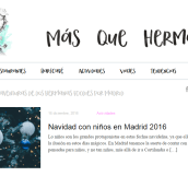 Diseño y desarrollo web wordpress. Blog Más que Hermanas. Web Design, and Web Development project by Marta García del campo - 12.27.2016