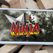 Ninja Business Wars - Videogame Logo. UX / UI, Game Design, Graphic Design, Information Architecture, and Naming project by Irene Mayorga - 12.19.2016