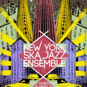 New York Ska-Jazz Ensemble: Ilustración para music lovers. Een project van Traditionele illustratie van Alberto Ferrándiz - 09.01.2017