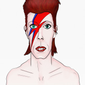 Bowie. Ilustração tradicional projeto de Franz Simons - 09.01.2017