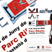 Cartel "VI Biennal d'Art del Rebuig". Design gráfico projeto de Enro - 24.01.2009
