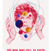The man who fell to Earth. Design, and Traditional illustration project by Marta Orse - 09.30.2016