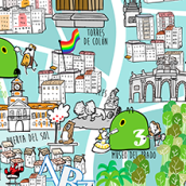 Recicla a la madrileña - Mapa de Madrid. Um projeto de Ilustração de Miguel Martínez-Vilanova - 30.11.2016