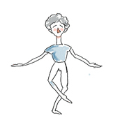 Leo va al ballet.. Traditional illustration, and Animation project by María Sanz - 02.19.2017