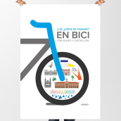 en bici .. Design, Traditional illustration, Advertising, and Art Direction project by Andrea Comba - 06.05.2014