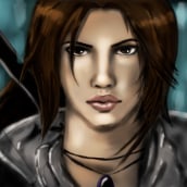 Lara Croft (Digital Painting). Ilustração tradicional projeto de JESSICA BERRAQUERO LARA - 05.03.2017
