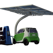 SunCar Aparcamientos para coches eléctricos. 3D project by Carlos Roca - 03.17.2017