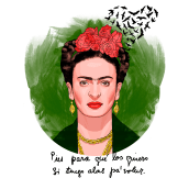 Frida Kahlo: Pies para qué los quiero si tengo alas pa'volar.. Traditional illustration project by José Pérez Gandía - 03.24.2017