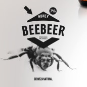 BEEBEER Cerveza Artesanal. Ilustração tradicional, e Design gráfico projeto de Claudio Carvajal Manzo - 01.04.2017