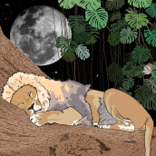 Canción dibujada: The Lion Sleeps Tonight. Un proyecto de Ilustración tradicional de Rafael Fuster Forteza - 04.04.2017