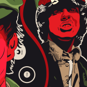 Angus Young | Poster. Projekt z dziedziny Trad, c, jna ilustracja i Projektowanie graficzne użytkownika Vincenzo Imbimbo - 09.10.2015