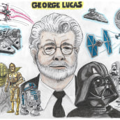 George Lucas Fanart. Un proyecto de Ilustración tradicional de Ismael Ruiz Muñoz - 26.08.2016
