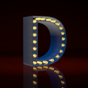 Mi Proyecto del curso: Lettering 3D: modelado y texturizado con Cinema 4D. 3D projeto de David Avila Trivelli - 25.04.2017