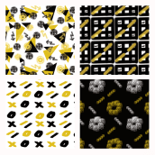 Simply yellow and black Collection. Un proyecto de Ilustración tradicional y Pattern Design de Alicia - 27.04.2017
