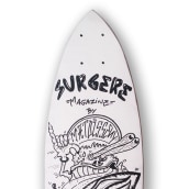 Skateboard • The Critter Surfer @matdisseny X @Surgeremagazine  #SkateArt. Un projet de Design , Illustration traditionnelle , et Direction artistique de Matdisseny @matdisseny - 17.05.2017