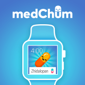 medChum App Concept. Ilustração tradicional, UX / UI, Br, ing e Identidade, e Design interativo projeto de Jimena Catalina Gayo - 01.09.2015