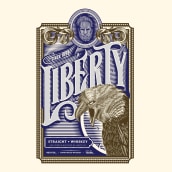 Liberty Whiskey Ein Projekt aus dem Bereich Traditionelle Illustration, Grafikdesign, Verpackung und Lettering von Steve Reyes - 01.06.2017