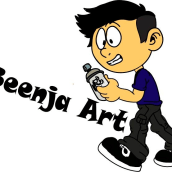 Beenja Art | logo de canal de Youtube . Un projet de Design , Animation, Conception de personnages , et Animation de personnages de Beenja Salinas - 05.06.2017