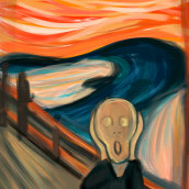 The Scream. Traditional illustration project by Beatriz Carcelén - 06.26.2017