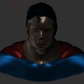 primer busto: superman. 3D, Design de personagens, e Escultura projeto de Adrián Bejarano García - 29.06.2017