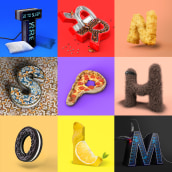 36Daysoftype short version.. 3D, Art Direction, and Graphic Design project by Gonçalo Soares - 07.10.2017