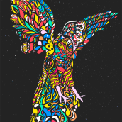 Gallito de las rocas - Peruvian bird by #Bizzartino. Un proyecto de Diseño, Ilustración tradicional, Fotografía, Dirección de arte, Diseño gráfico e Ilustración vectorial de Edu Al Peirano - 05.05.2017