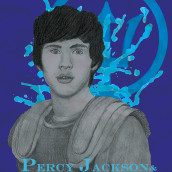 Cartel de Cine Percy Jackson. Desenho a lápis projeto de Mar Iguña - 13.07.2017