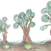 "De semilla a árbol". Traditional illustration project by Lucía Triviño - 09.01.2014