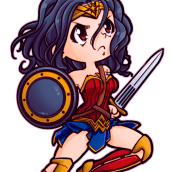 My Little Wonder Woman. Traditional illustration project by Ana del Valle Seoane - 07.31.2017