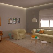 Home, sweet home. 3D, Interior Architecture, Interior Design, Lighting Design, and Product Design project by Belén Collado Bañuls - 08.09.2017