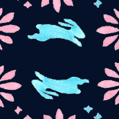 Diseño de estampados textiles - Bunny. Pattern Design projeto de Nancy Meza - 19.08.2017