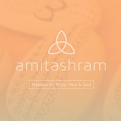 Amitashram / Holistic Massage, healthy natural oils. Un proyecto de Br, ing e Identidad, Diseño gráfico y Packaging de carolina de lacruz - 25.08.2017
