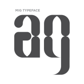 Mig Typeface. Tipografia projeto de Pablo Calzado - 08.09.2017