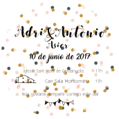 Invitaciones "Bautiboda". Un proyecto de Diseño, Diseño gráfico y Lettering de Nuria Somalo Cervantes - 18.05.2017