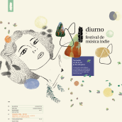 Diurno, Festival de Música Indie | Proyecto final para la carrera de Diseño Gráfico, UBA.. Un proyecto de Ilustración tradicional y Diseño gráfico de Lucía Barrón - 22.11.2015